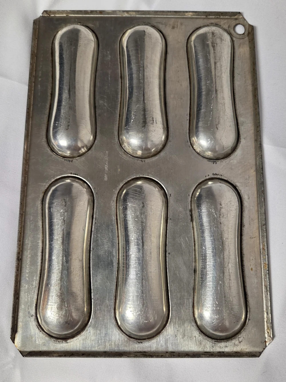 Vintage Tin Lady Finger Mold - 8 Sections